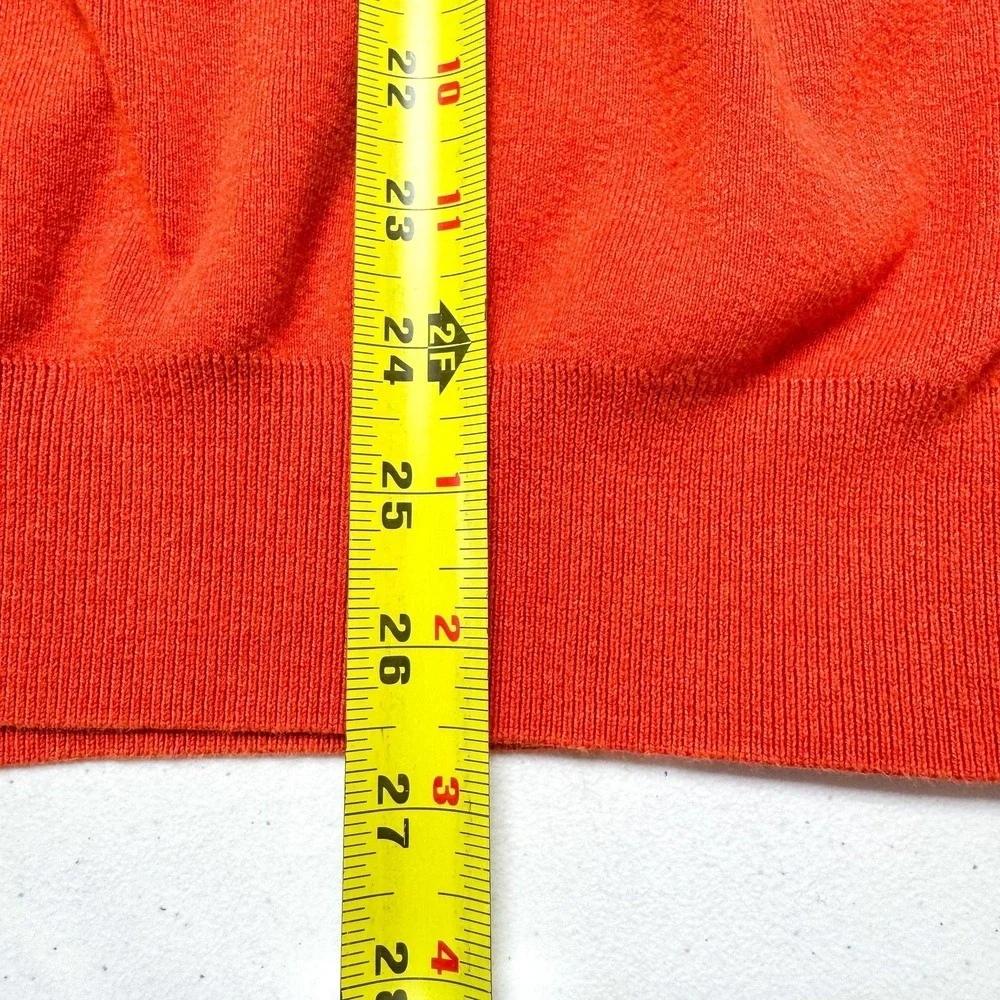 Polo Ralph Lauren‎ Sweater Mens 2XL Orange Pima Cotton V Neck Pullover Pony Logo